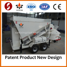 China mobile ready mix mini hauling belt type portable concrete mixing batching plant 2016 new design